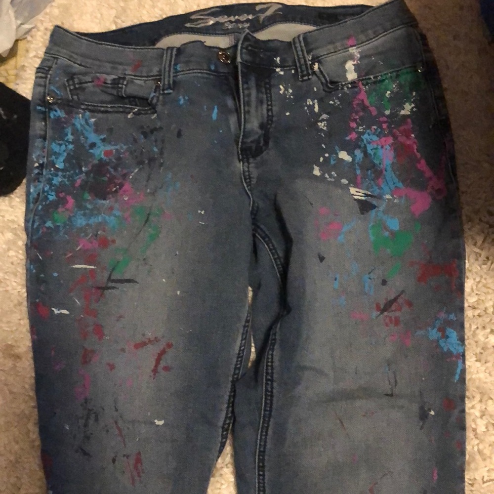 hand painted jeans
